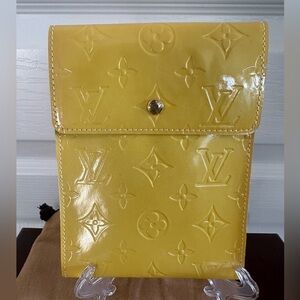 💙 Louis Vuitton Monogram Yellow Vernis Kenmare Pouch /Shoulder Bag Full Inclusio